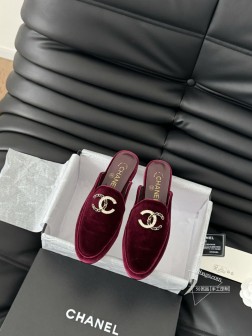 Chanel 25C新款双C乐福鞋高级手工系列鞋面牛皮天鹅绒 内里羊皮 真皮大底Size35-39 920