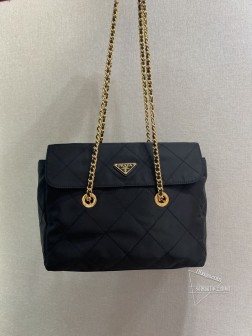 Prada普拉达 1BD630 Vintage链条流浪包 30cm 尼龙菱格 图片