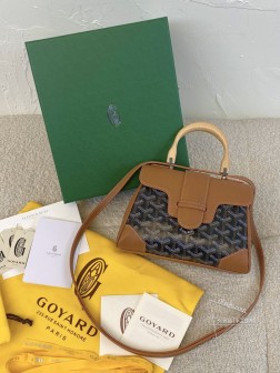 GOYARD SAIGON迷你西贡包 黑棕色 软皮材质