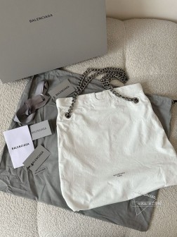 Balenciaga crush中号垃圾袋 银色 顶级复刻