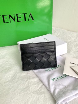 BV黑色大菱格卡包，进口yuan厂顶级复刻