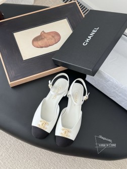 Chanel 25P早春新款高级手工坊单鞋一如既往的高版本 经典版面 鞋面内里羊皮 真皮大底Size 73