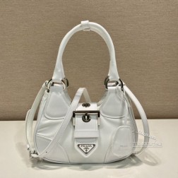 Prada普拉达 1BA381 Moon手袋 进口尼龙/牛皮材质 100cm肩带 复刻