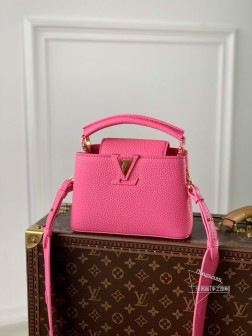 LV M20848 Capucines迷你手袋 Taurillon皮革 明亮色宽肩带