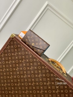 LV M83580 Sarah 钱夹 Monogram帆布 粒面皮革 内衬 优雅设计