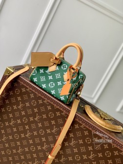 LV M24419 Speedy P9 Bandoulière 18 迷你 Monogram 皮革手袋 牛皮