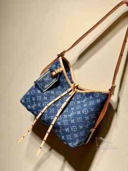 LV M46855 CARRYALL MM 手袋 丹宁牛仔