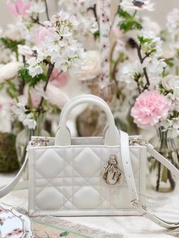 DIOR Book Tote迷你系列白色小牛皮size21.57.513cm