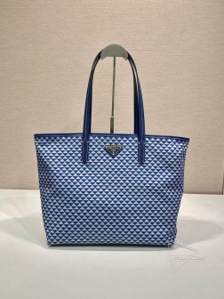 Prada 1BD552 Tessuto Triangulum托特包 进口印花尼龙 牛皮 复刻