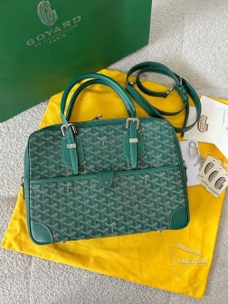 GOYARD狗牙公文包绿色 - 容量大，实用耐用