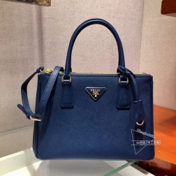 Prada 1BA863 Galleria 手袋 进口十字纹牛皮 顶级拉丝五金 尺寸