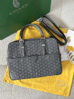 GOYARD 狗牙公文包灰色 真皮公文包 实用设计