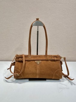 Prada普拉达 1BA426 LusSolf磨砂皮手提斜挎包 A货