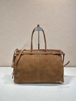 Prada普拉达 1BA439 LusSolf特大号绒皮手提斜挎包 图片