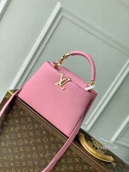 LV M23943 Capucines 小号手袋 粉色 Monogram 花卉 高仿