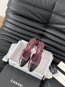 Chanel 经典slingback后空凉鞋前几年一直在做这个款今年我们还是重新购版,再次精细cop 1047