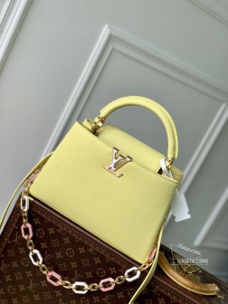 LV M24683 Capucines 中号手袋 柠檬黄 Taurillon 牛皮革