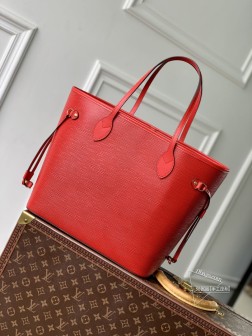 LV M12755 红色 Neverfull MM 手挽袋,经典设计 高仿