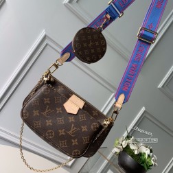LV M44823 蓝色 三件套手袋 Monogram帆布原版海外顶级