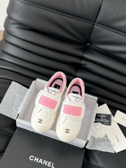 Chanel 25C新款厚底魔术贴休闲鞋系列经典款 好穿又百搭 鞋面牛皮 内里羊皮 原版大底Size 607