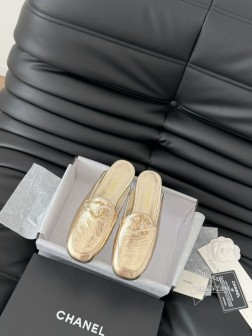 Chanel 25C新款双C乐福鞋高级手工系列鞋面牛皮天鹅绒 内里羊皮 真皮大底Size35-39 617