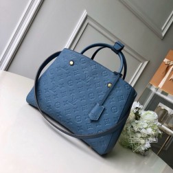 LV M41048 中号手袋 牛仔蓝 MONTAIGNE A货 适合商务女士