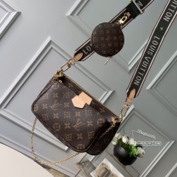 LV M44813 绿粉 Favorite 三件套手袋 Monogram帆布 高仿