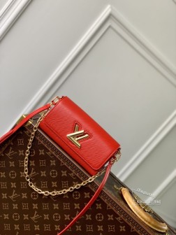 LV M83077 红色Epi皮革 Twist West Pochette包 纤巧优雅