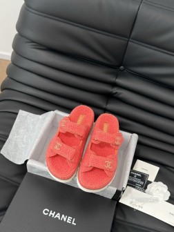 发泡大底版本 Chanel 24新款羊毛魔术贴凉鞋系列秋冬羊毛系列版本高版本 内里全羊毛 Size3 1327