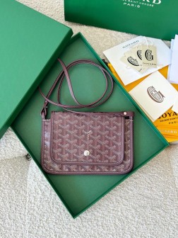 Piumet GOYARD 酒红色信封包 日常随用 轻便材质