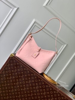 LV M46288 粉CarryAll 小号手袋 Monogram Empreinte 压纹皮革