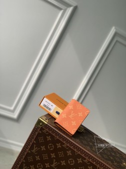 LV M83095 Tagarama特别款口袋钱夹，Taga皮革&Monogram Eclipse帆布