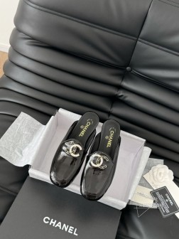 Chanel 25C新款双C乐福鞋高级手工系列鞋面牛皮天鹅绒 内里羊皮 真皮大底Size35-39 611