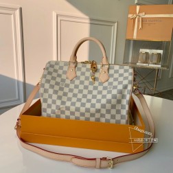 LV M41373 Speedy30 Damier Ebène 帆布旅行包 顶级复刻