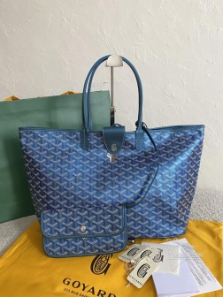 GOYARD 24金属限定 珠光蓝中号包 高仿