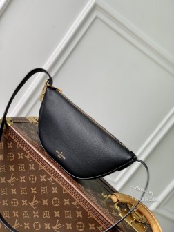 LV M11429小牛皮斜挎包,现代极简设计,黑色低调风格