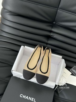 Chanel 25C新款芭蕾舞鞋原版11复刻 经典中的经典 无论搭配裤装还是裙装都是完美 小圆头的 1034