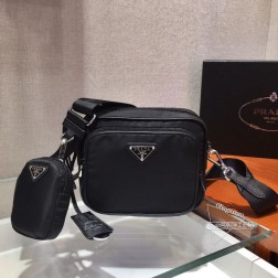 Prada 1BH017 三合一相机包 新款 帆布材质 尺寸