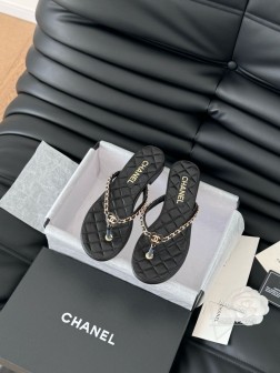 Chanel 25C春夏新款全系列链条拖鞋全系列首发 专柜有的我都有!高版本高品质鞋面牛皮 内里羊皮 586