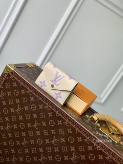 LV M41938 Victorine 钱夹 香芋紫 Monogram Empreinte 柔软材质