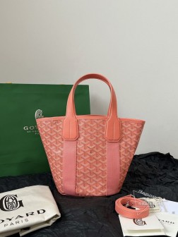 GOYARD Tote沙滩菜篮子 Coral Pink 材质:帆布，夏季必备