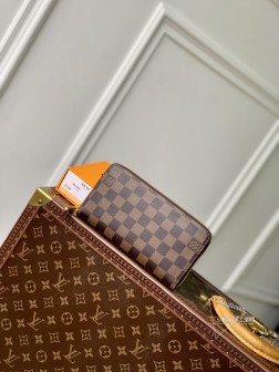 LV M60015 Zippy大号钱夹 黑灰Monogram Eclipse帆布