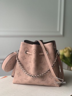 LV BELLA 手袋 M57068 粉色 Monogram 镂花小牛皮 水桶包