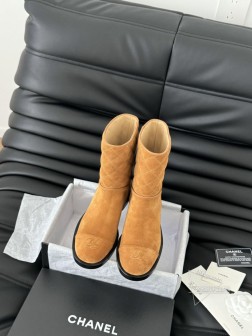 Chanel 小香24K新品菱格短靴原版11复刻 经典中的经典无论搭配裤装还是裙装都是完美小圆头的设 1266