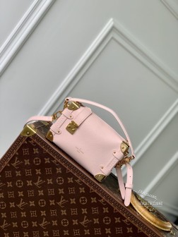 LV M23817 粉色 Side Trunk 小号手袋 粒面牛皮革 S lock