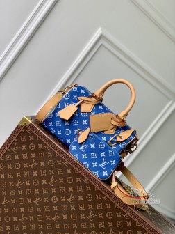 LV M24424 Speedy P9 Bandoulière 25 蓝色 Monogram Leather 手袋