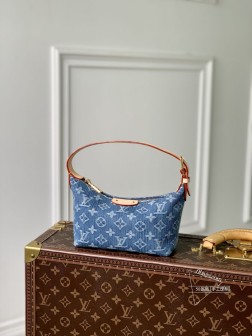 LV M82949 Mini Moon 手袋 Monogram Empreinte 牛仔布 刺绣 плане