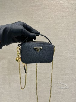 Prada普拉达 1NR025 迷你斜跨包 十字纹牛皮 A货