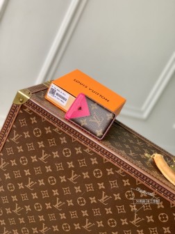 LV M12853 磁吸式卡夹 Monogram Macassar 帆布 明丽皮革内衬