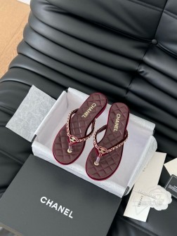 Chanel 25C春夏新款全系列链条拖鞋全系列首发 专柜有的我都有!高版本高品质鞋面牛皮 内里羊皮 587